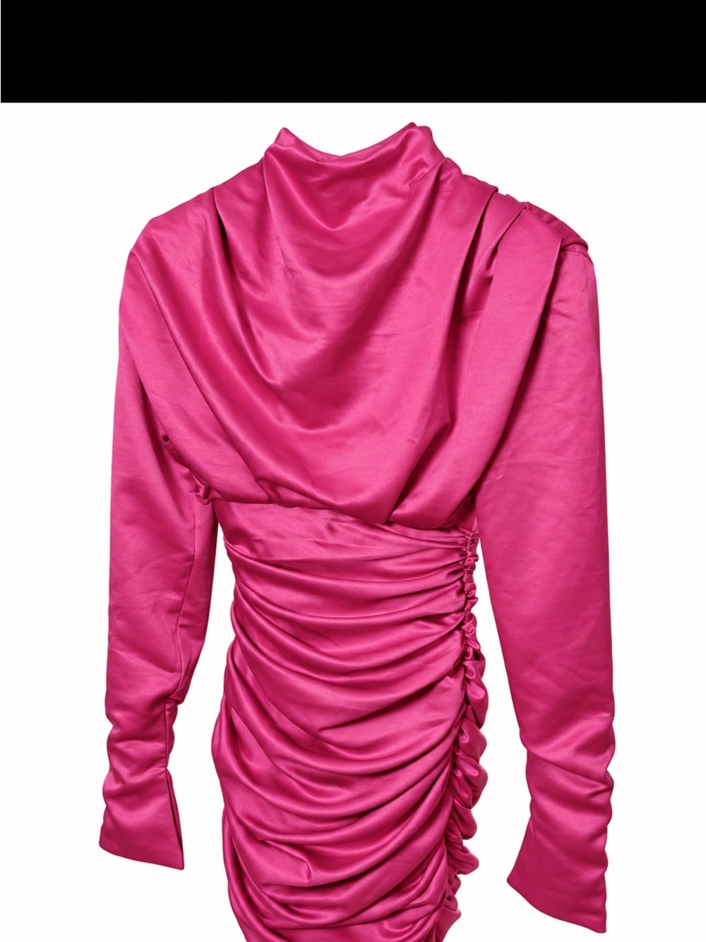 NWT House of CB Giorgiana Hot Pink Ruched Mini Dress XS